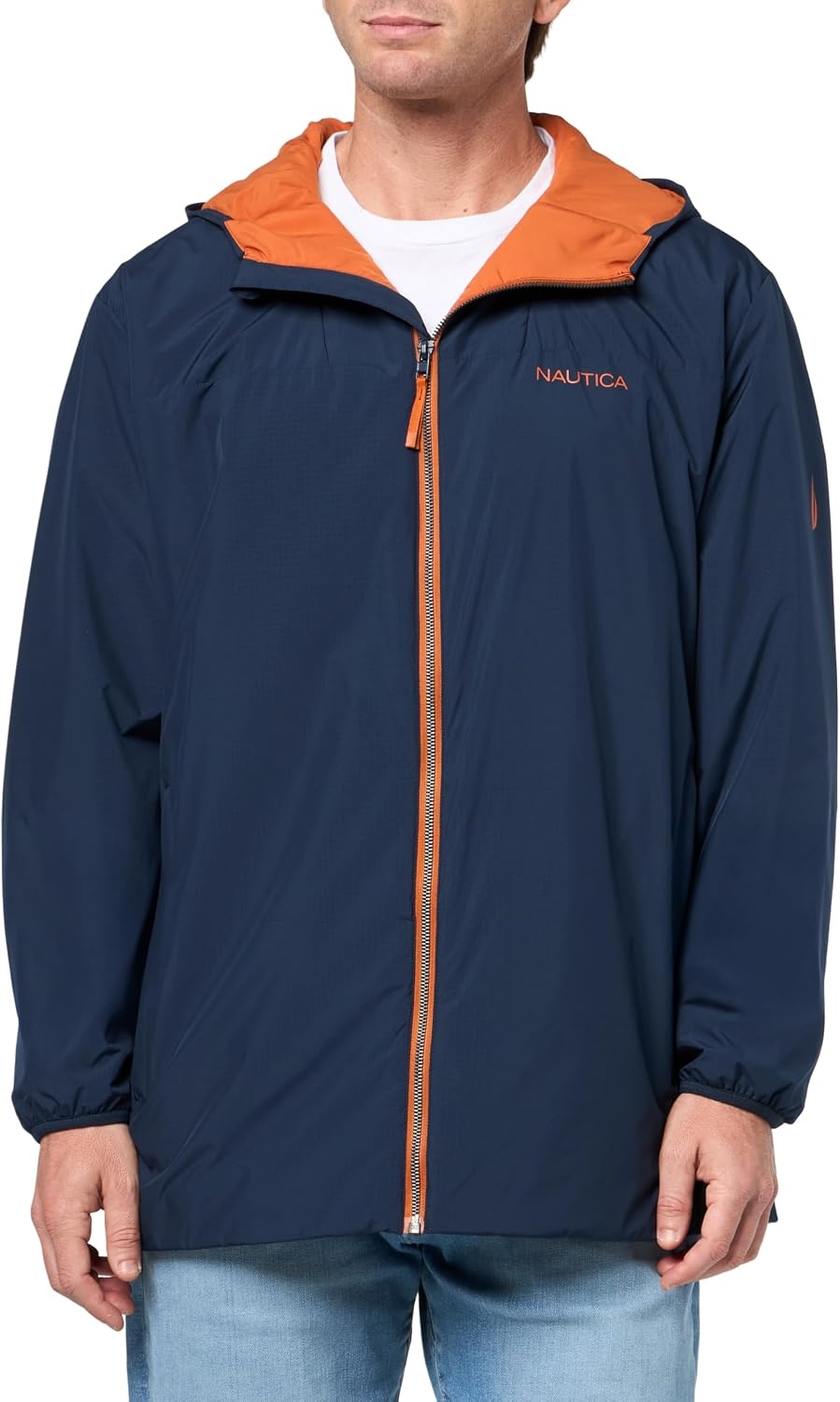 image:imageNautica Mens Lightweight Hooded Jacket Regular Big amp Tall Sizes OuterwearAbyss