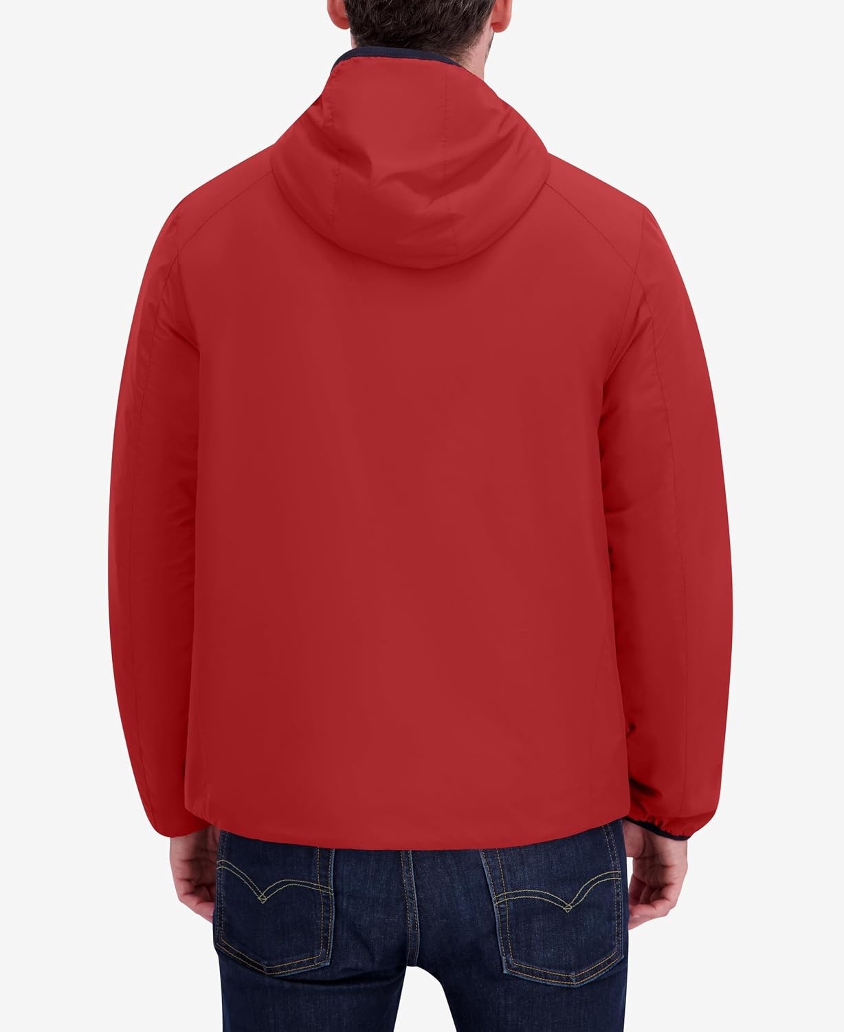 image:imageNautica Mens Lightweight Hooded Jacket Regular Big amp Tall Sizes OuterwearRio Red