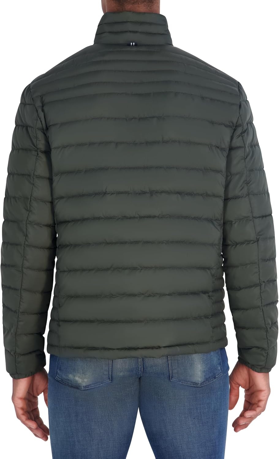 image:imageNautica Mens Lightweight Quilted Jacket Water Resistant Zip Front Transitional CoatDark Forest