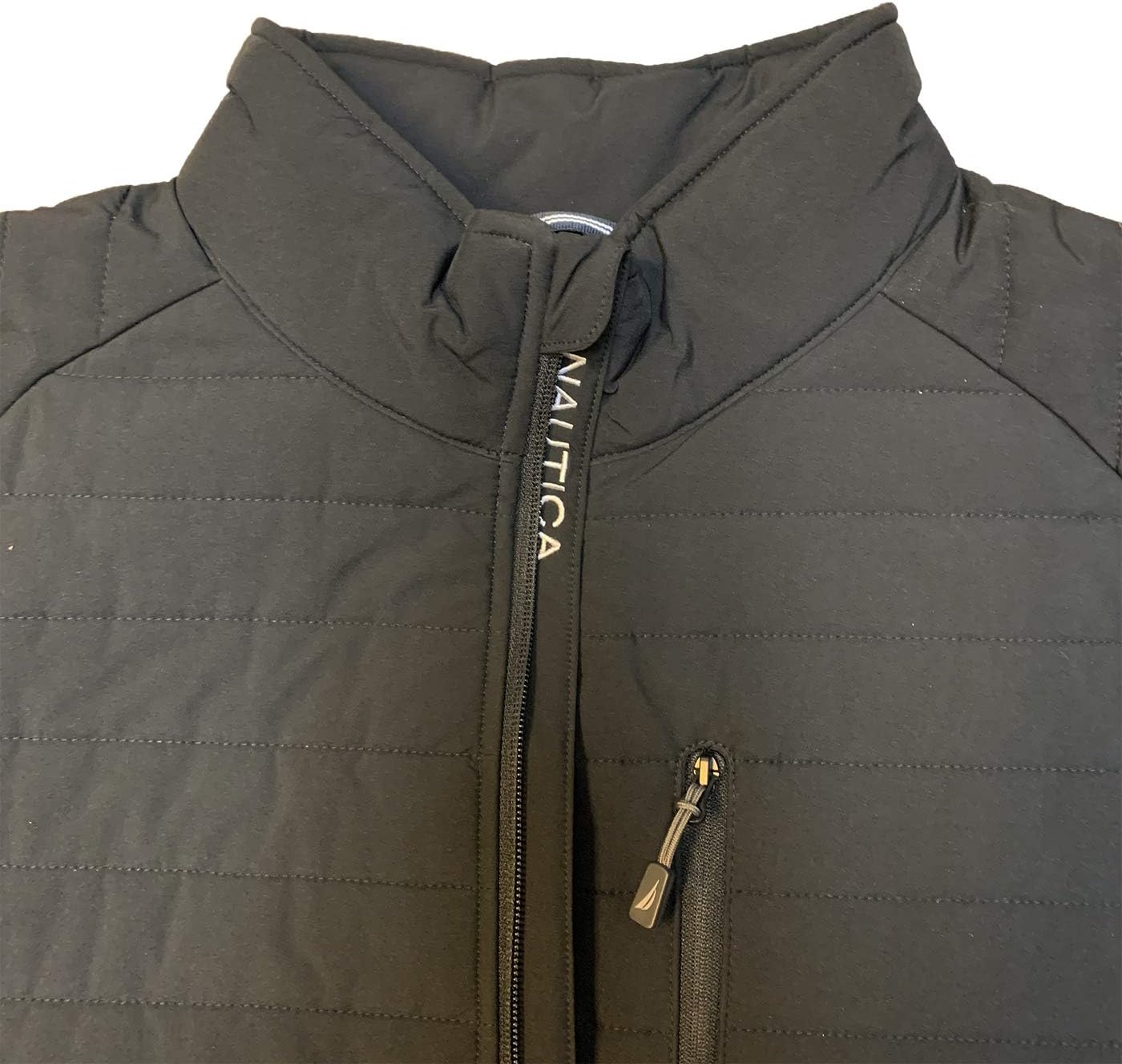 image:imageNautica Mens Lightweight Quilted Puffer Jacket Full Zip Transitional OuterwearRaven