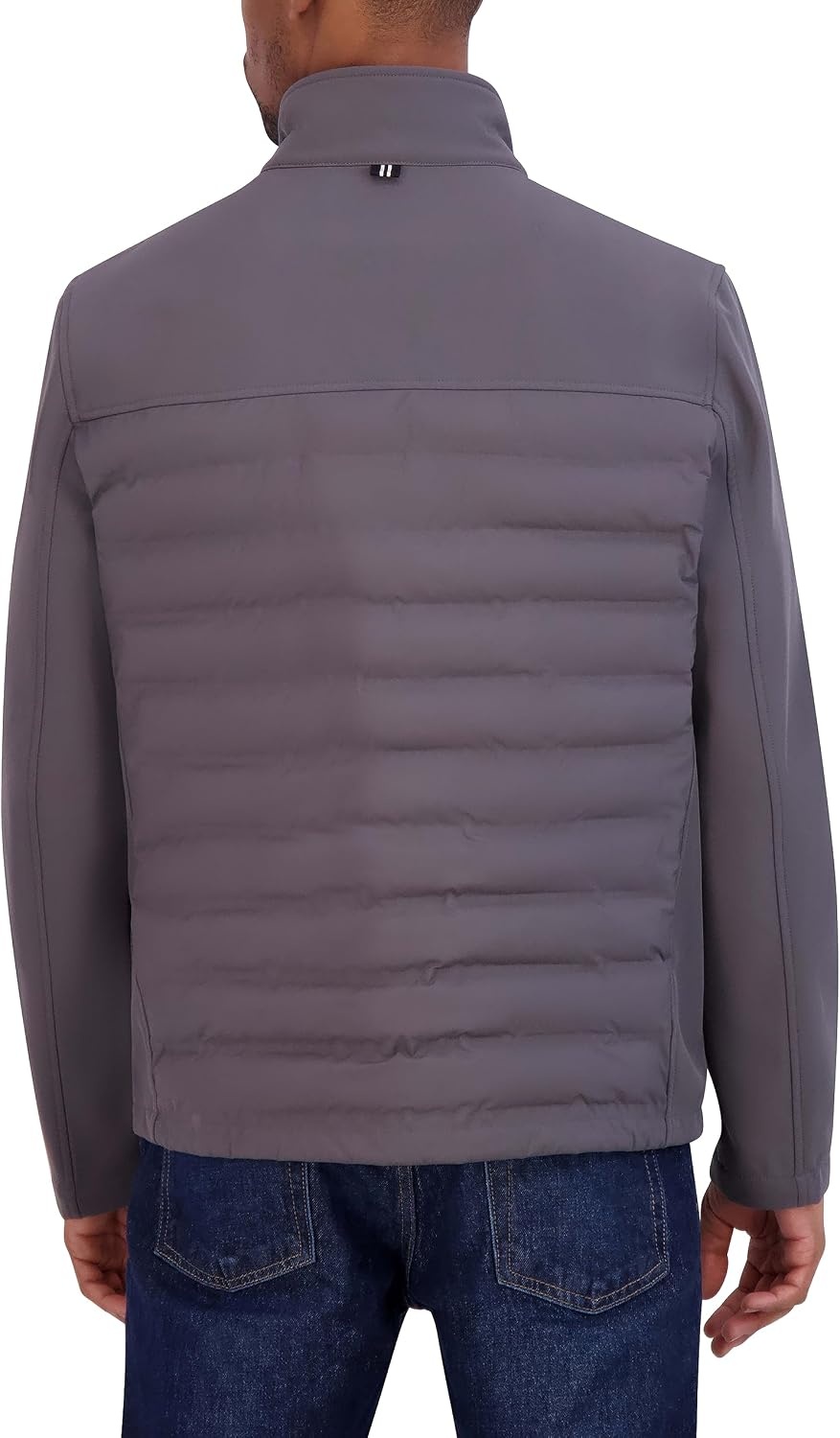 image:imageNautica Mens Lightweight Softshell Jacket Bonded Fleece Lining Regular Big amp Tall SizesGrey