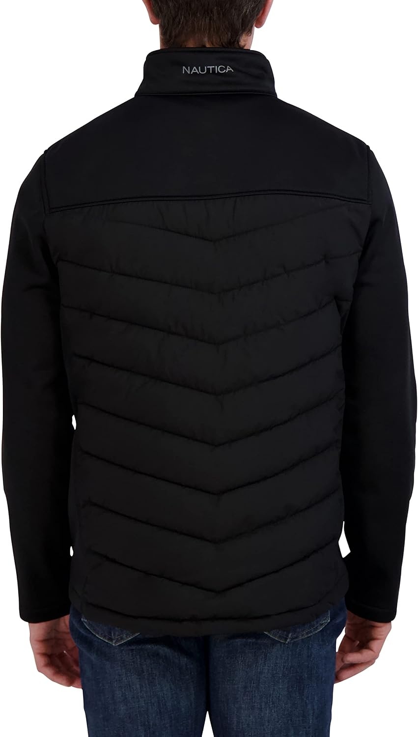 image:imageNautica Mens Quilted Midweight Stretch Quilted Jacket Full Zip Insulated Outerwear CoatOnyx