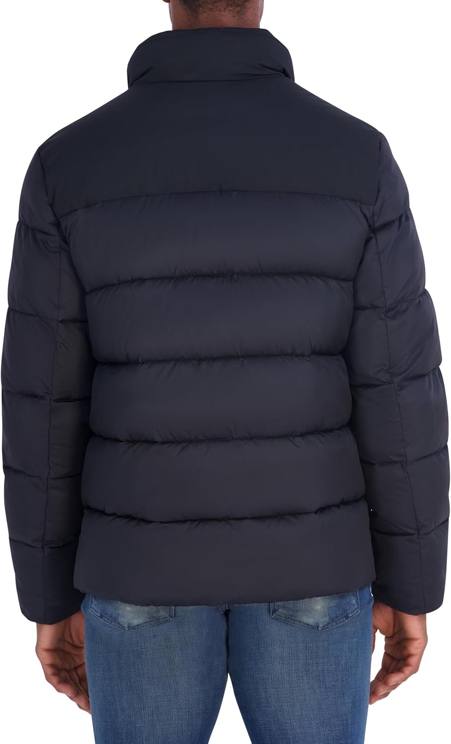 image:imageNautica Mens Ripstop Puffer Jacket Water Resistant Bib Front Insulated Winter CoatBlack