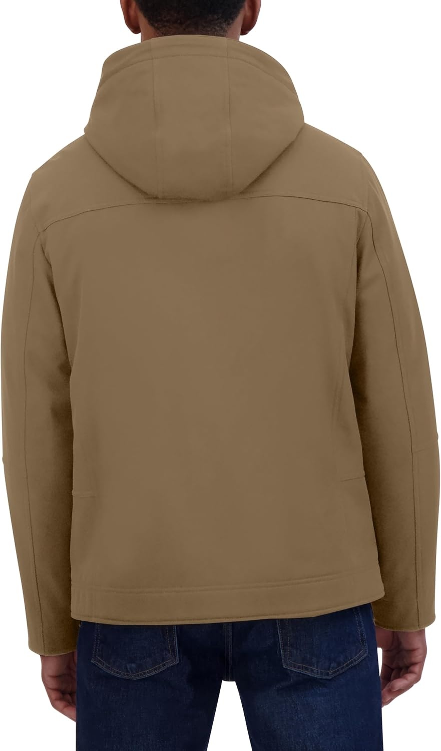 image:imageNautica Mens Sherpa Lined Softshell Jacket Full Zip Adjustable Hood Wind ResistantErmine