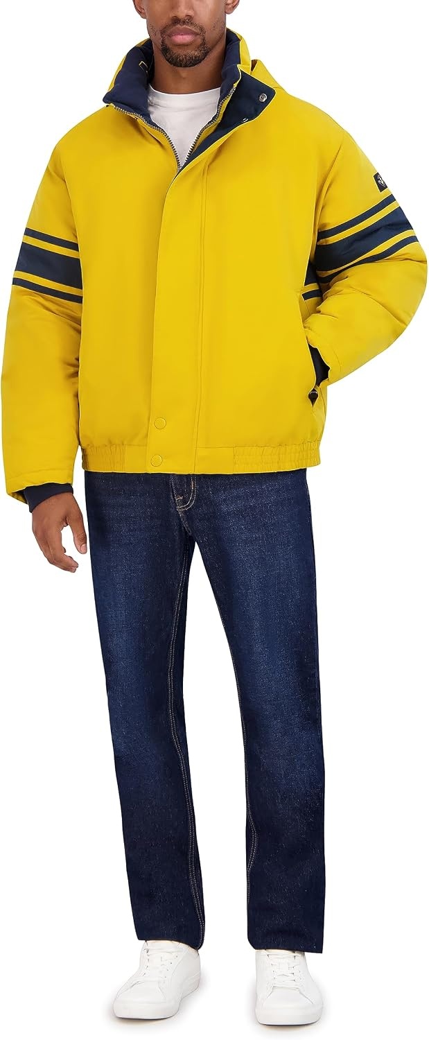 image:imageNautica Mens Vintage Bomber JacketMustard