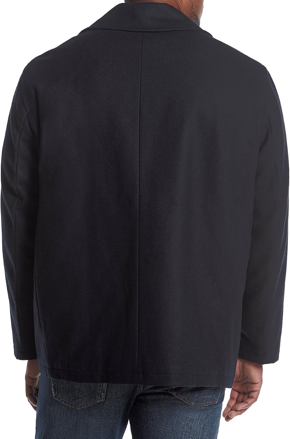 image:imageNautica Mens Wool Blend Peacoat DoubleBreasted Winter Coat Regular Big amp Tall SizesBlue Night