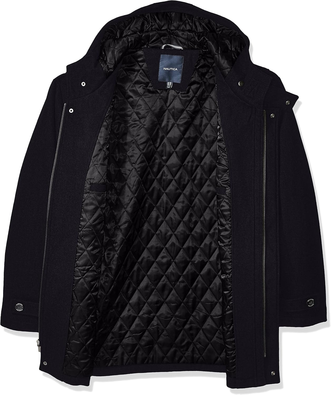 image:imageNautica Mens Wool Blend Peacoat DoubleBreasted Winter Coat Regular Big amp Tall SizesCalm Ocean