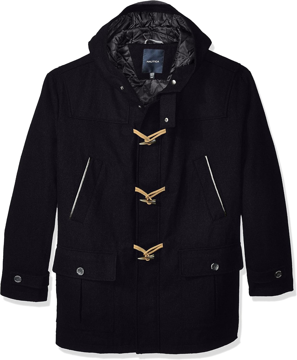image:imageNautica Mens Wool Blend Peacoat DoubleBreasted Winter Coat Regular Big amp Tall SizesCalm Ocean