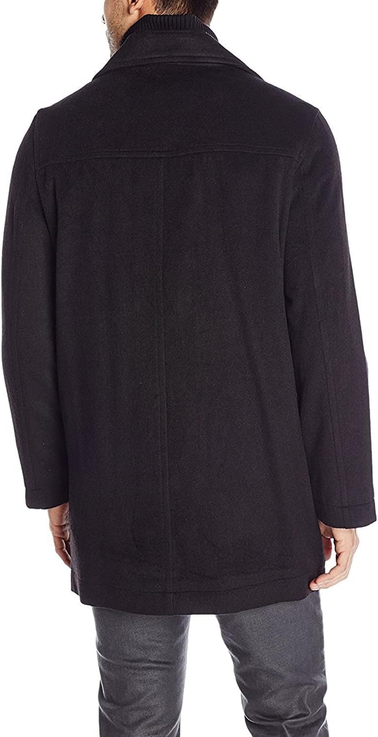 image:imageNautica Mens Wool Blend Peacoat DoubleBreasted Winter Coat Regular Big amp Tall SizesEclipse
