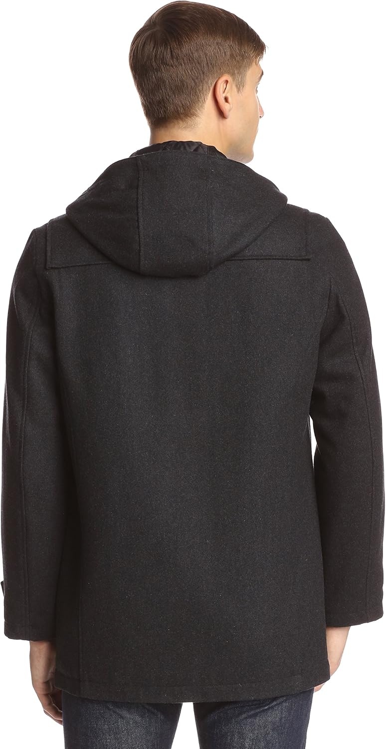 image:imageNautica Mens Wool Blend Peacoat DoubleBreasted Winter Coat Regular Big amp Tall SizesMineral Grey