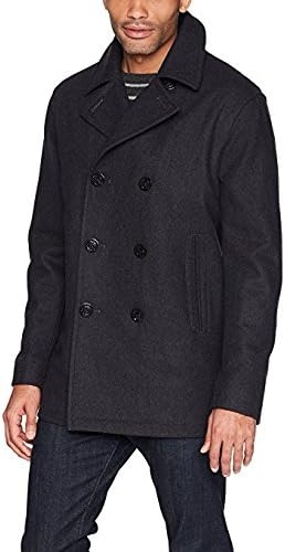 image:imageNautica Mens Wool Blend Peacoat DoubleBreasted Winter Coat Regular Big amp Tall SizesSlate