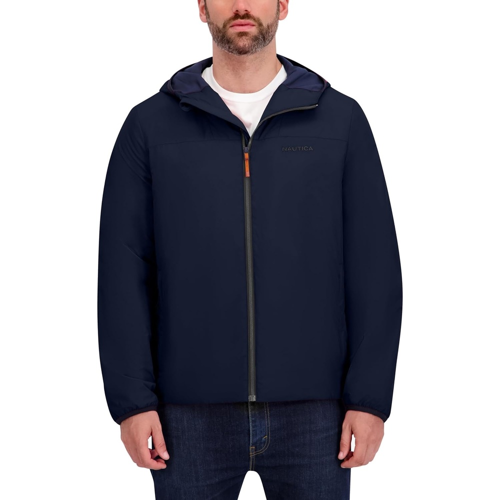 image:imageNautica Mens Lightweight Hooded Jacket Regular Big amp Tall Sizes OuterwearAbyss