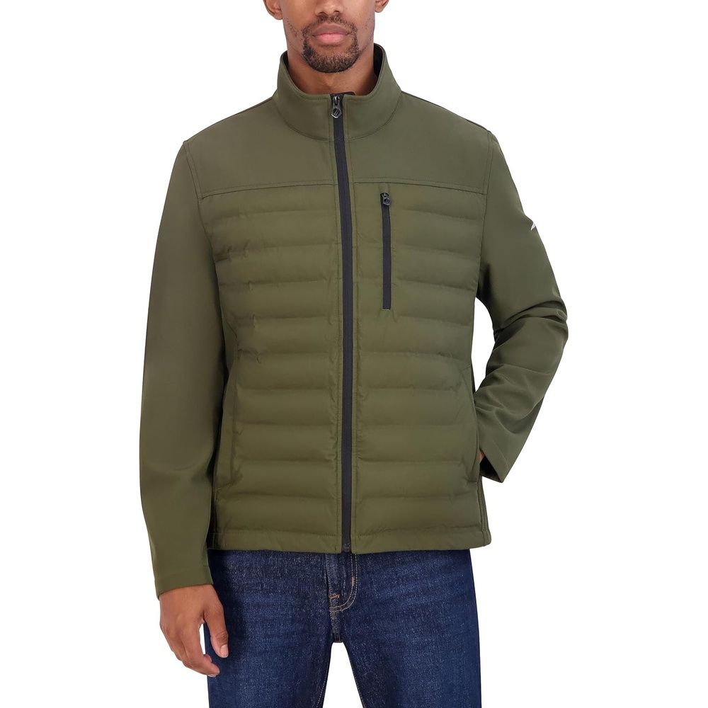 image:imageNautica Mens Lightweight Softshell Jacket Bonded Fleece Lining Regular Big amp Tall SizesDkforest
