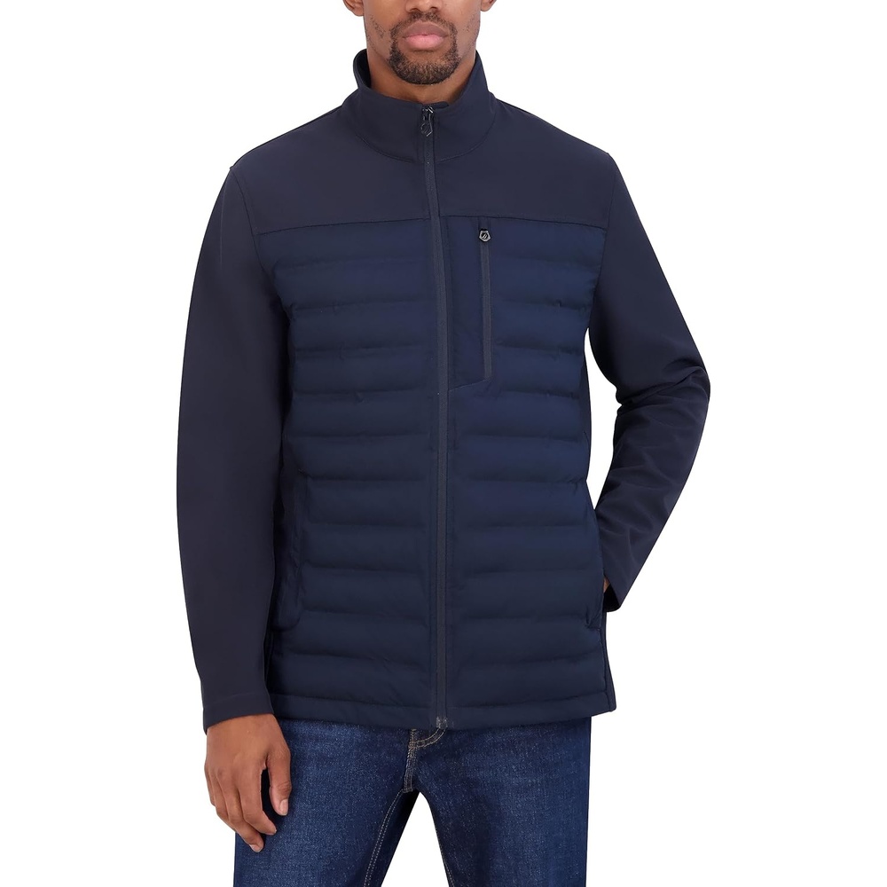 image:imageNautica Mens Lightweight Softshell Jacket Bonded Fleece Lining Regular Big amp Tall SizesOcean
