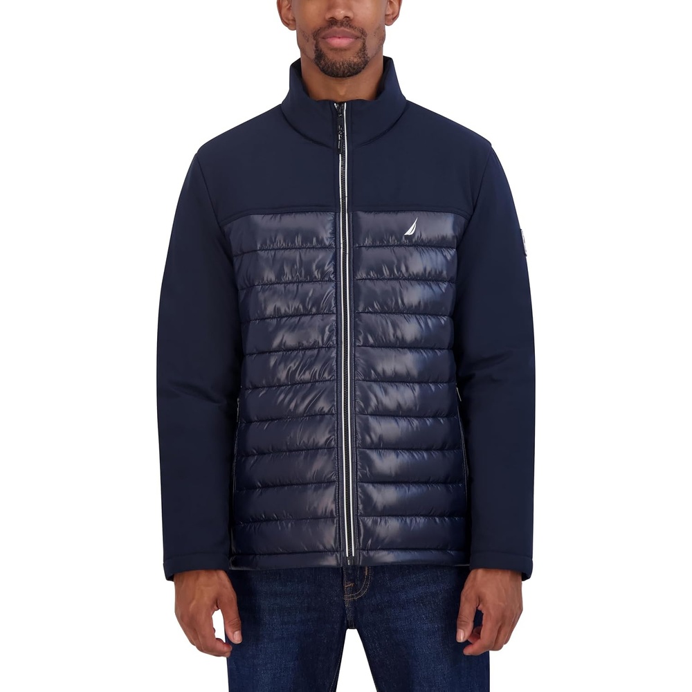 image:imageNautica Mens Lightweight Softshell Jacket Bonded Fleece Lining Regular Big amp Tall SizesStorm