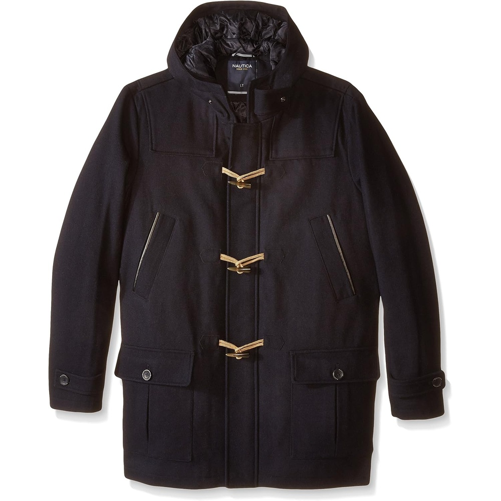 image:imageNautica Mens Wool Blend Peacoat DoubleBreasted Winter Coat Regular Big amp Tall SizesOlder Navy