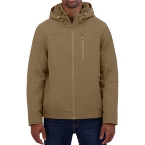 Nautica Men’s Sherpa Lined Softshell Jacket – Full Zip, Adjustable Hood, Wind Resistant(Ermine)