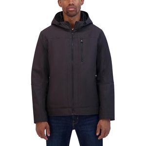 Nautica Men’s Sherpa Lined Softshell Jacket – Full Zip, Adjustable Hood, Wind Resistant(Grey)