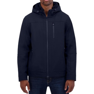 Nautica Men’s Sherpa Lined Softshell Jacket – Full Zip, Adjustable Hood, Wind Resistant(Navy Seas)