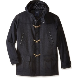 Nautica Men’s Wool Blend Peacoat – Double-Breasted Winter Coat, Regular, Big & Tall Sizes(Shadow Gray)