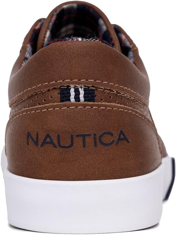 image:imageNautica Kids Boys LaceUp Fashion Sneakers LowTop Dress Shoes for Youth Big KidLittle KidTanchestnut