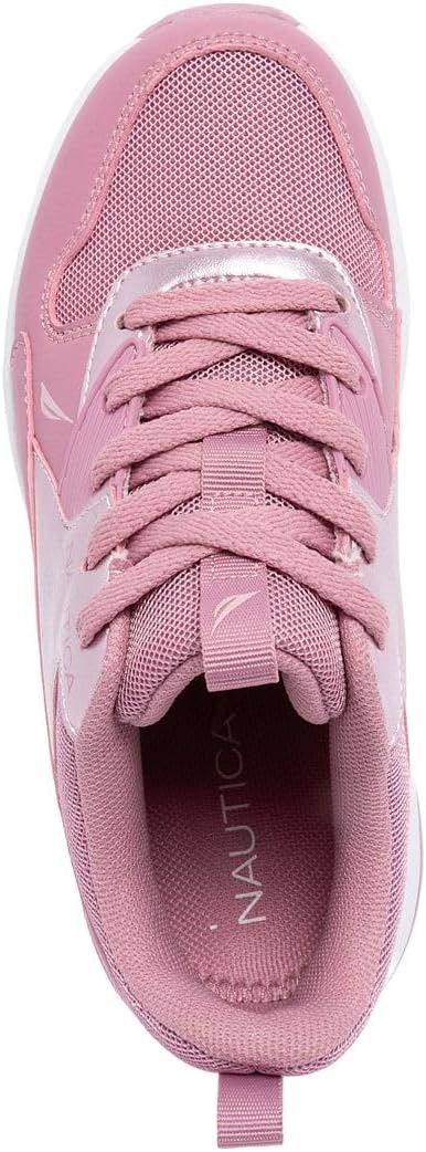 image:imageNautica Kids Girls Metallic Fashion Sneaker LaceUp Athletic Running Shoe I kappil I Big Kid Little Kid ToddlerMauve Metallic Revva