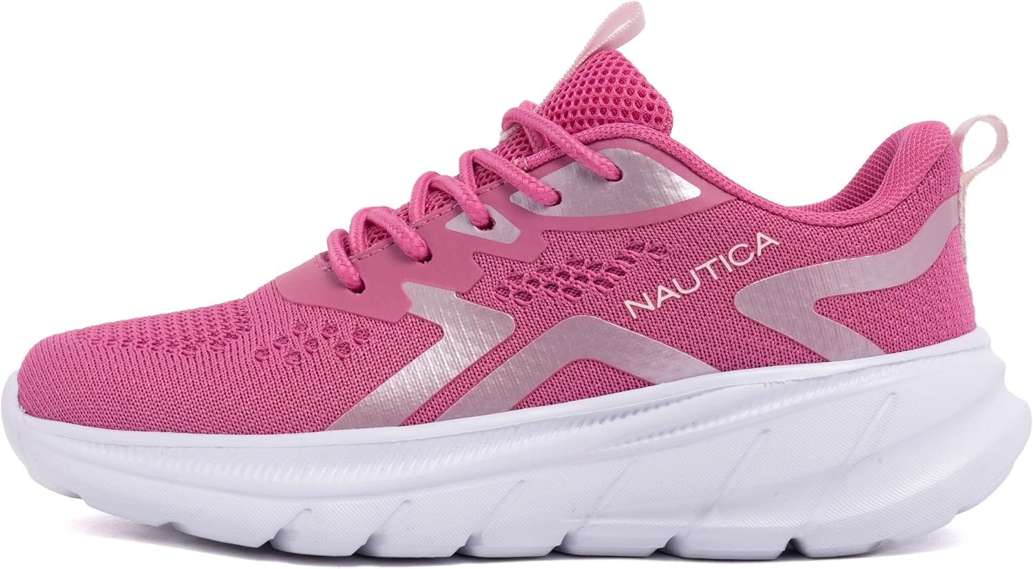 image:imageNautica Kids Girls Metallic Fashion Sneaker LaceUp Athletic Running Shoe I kappil I Big Kid Little Kid ToddlerPink Multimaxim