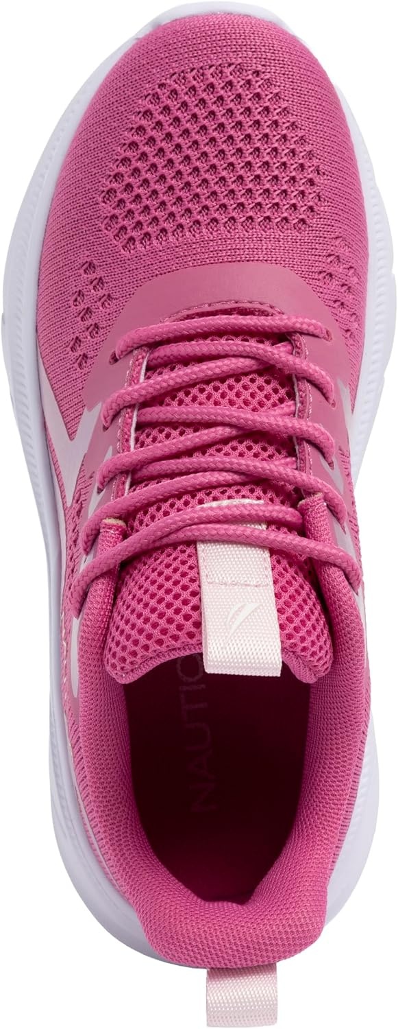 image:imageNautica Kids Girls Metallic Fashion Sneaker LaceUp Athletic Running Shoe I kappil I Big Kid Little Kid ToddlerPink Multimaxim