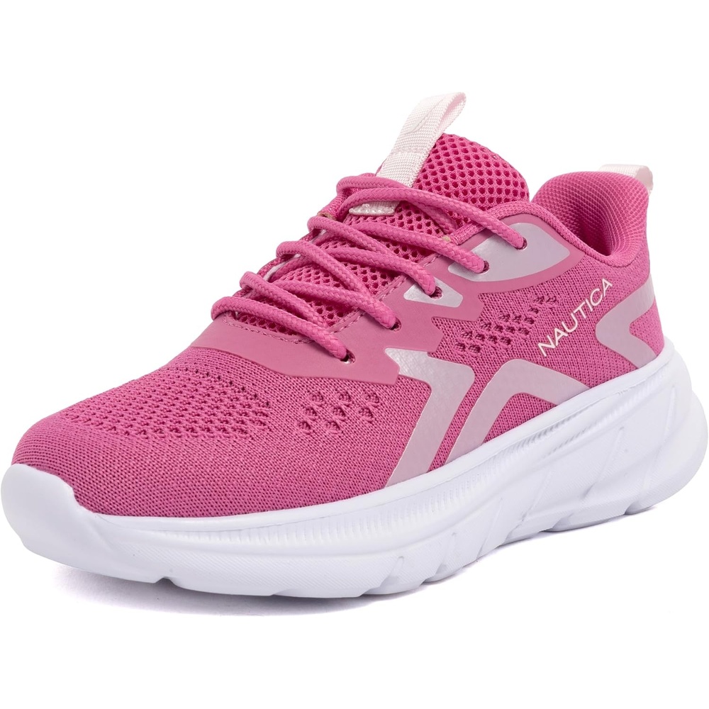 image:imageNautica Kids Girls Metallic Fashion Sneaker LaceUp Athletic Running Shoe I kappil I Big Kid Little Kid ToddlerPink Multimaxim
