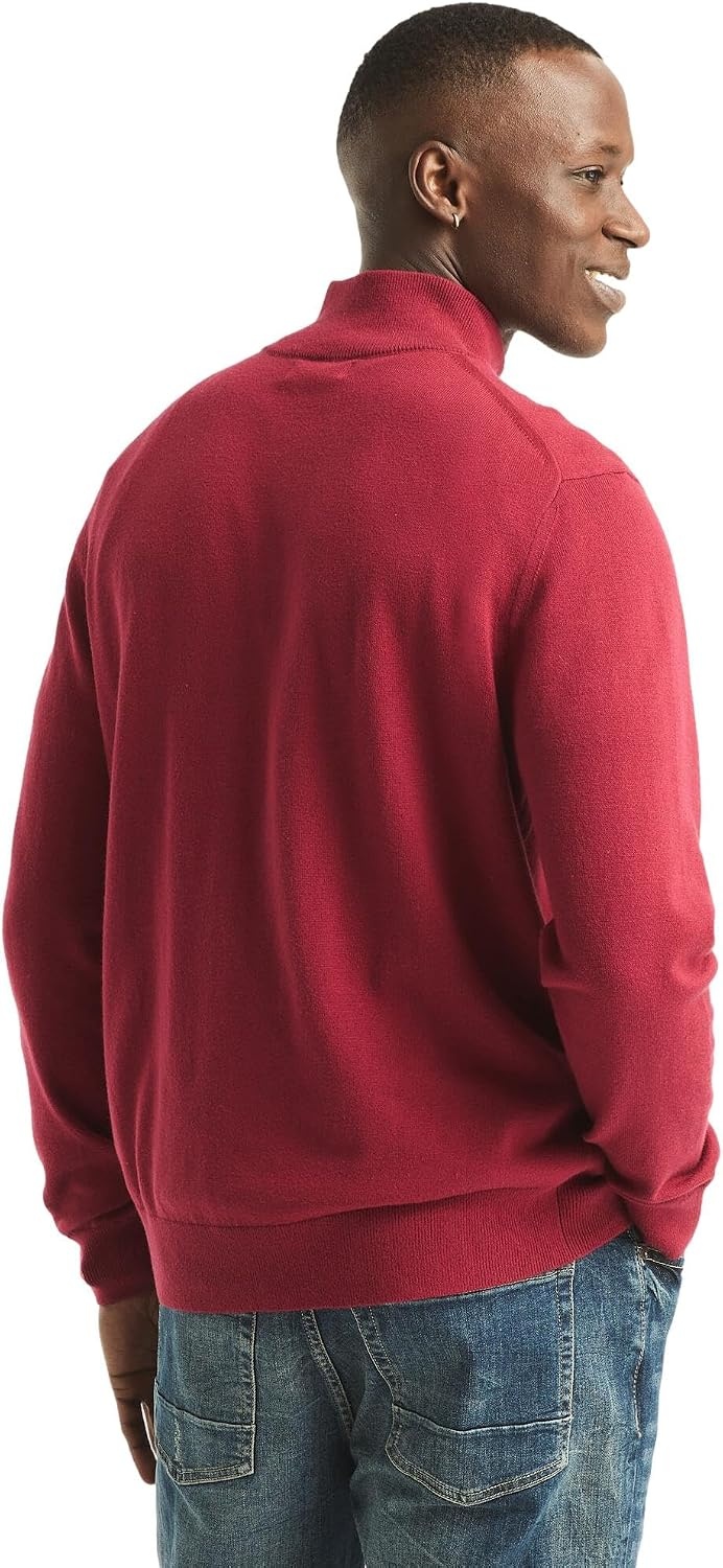 image:imageNautica Mens Navtech QuarterZip SweaterAutumn Berry
