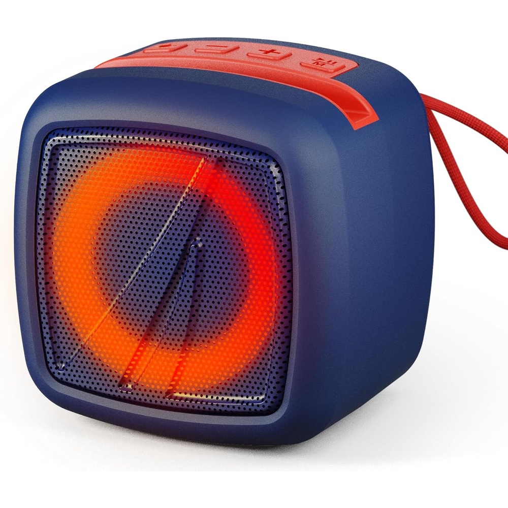 image:imageNautica Portable Bluetooth Speaker Wireless IPX5 Splashproof Integrated Phone Holder 15 Hours Playtime Dynamic Led Lights TWS Pairing Pure Bass for Home Outdoor Navy RedNavy Red
