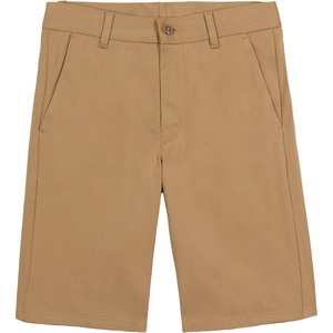 Nautica Boys’ School Uniform Flat Front Twill Short(Burnished Khaki Knit)