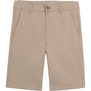 Nautica Boys’ School Uniform Flat Front Twill Short(Khaki Stretch)