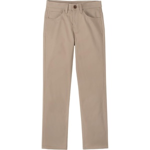 Nautica Boys’ School Uniform Twill Chino Pants, Flat Front, Comfortable Waistband with Zip Closure & Stretch(Khaki 5-pocket)