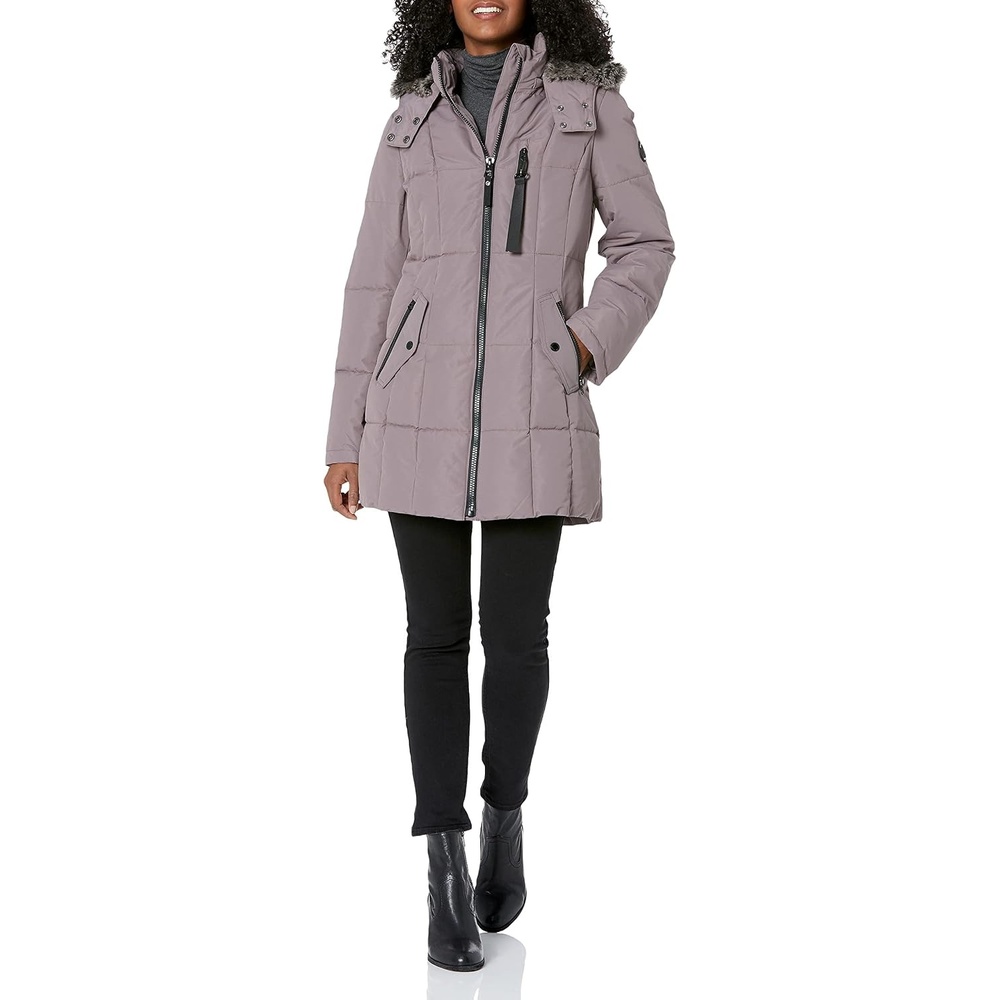 image:imageNautica Womens Heavyweight Puffer Jacket With Faux Fur Lined HoodVintage Clay