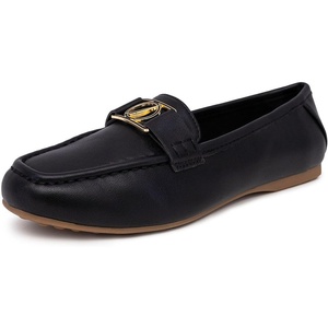 Nautica Woman Flat Loafers Designer Vegan Leather Penny Shoes Slip On – Soft, Durable and Flexible Luxury Resistant Feel Lightweight & Comfortable Memory Foam Everyday Moccasins.(Black-nelms)