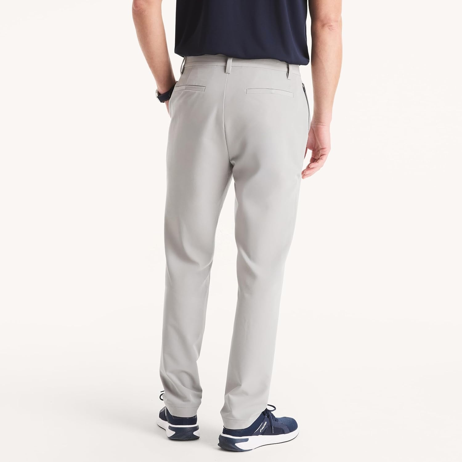 image:imageNautica Mens Flat Front Performance PantNeutral Grey