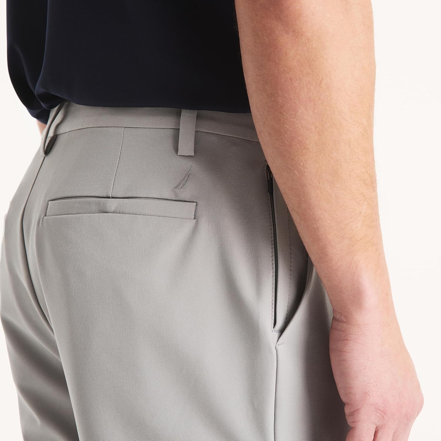 image:imageNautica Mens Flat Front Performance PantNeutral Grey
