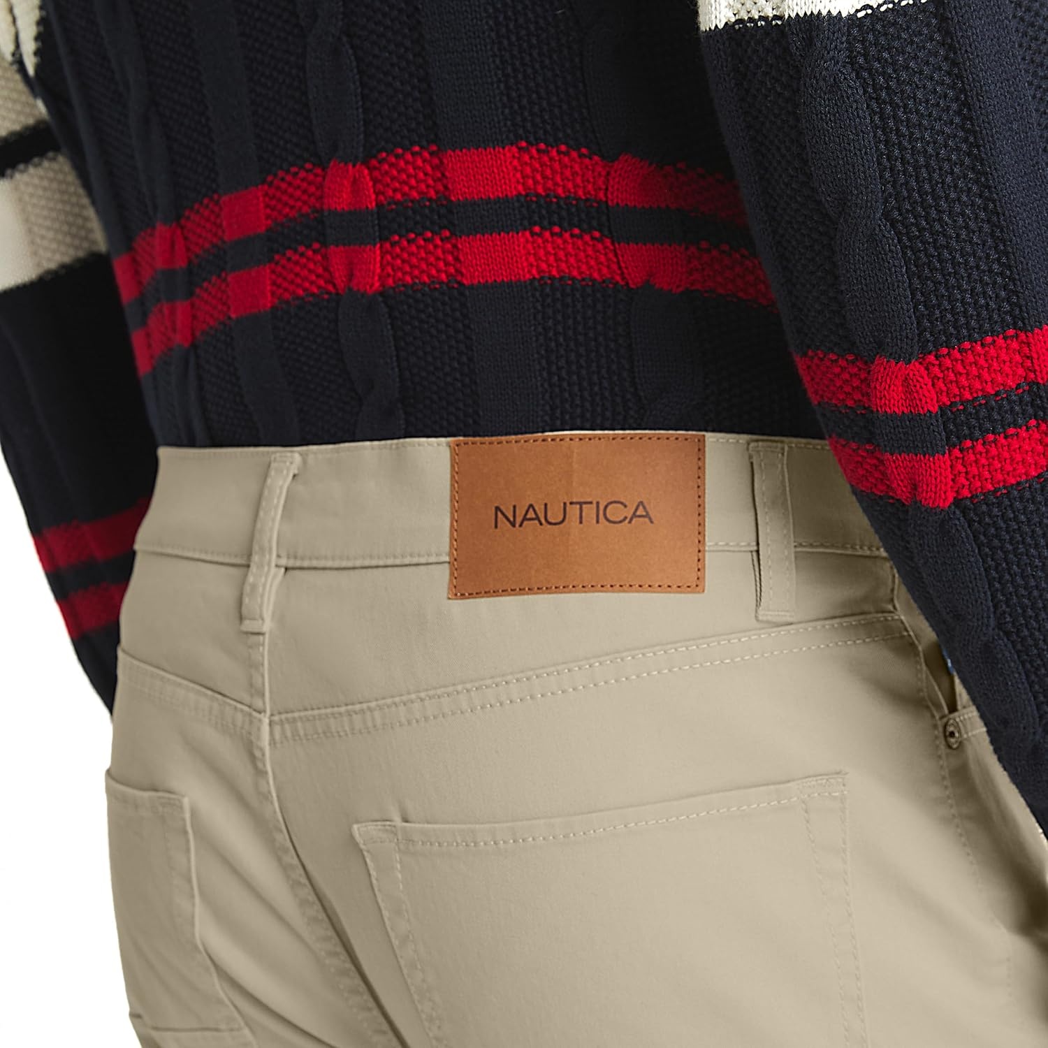 image:imageNautica Mens Straight Fit Stretch Performance PantCoastal Brown