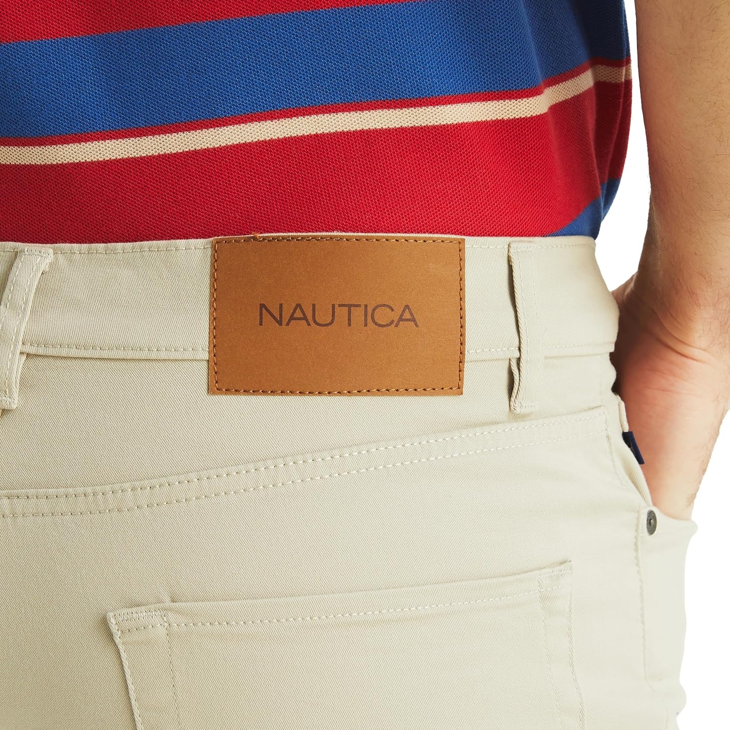 image:imageNautica Mens Straight Fit Stretch Performance PantTrue Stone
