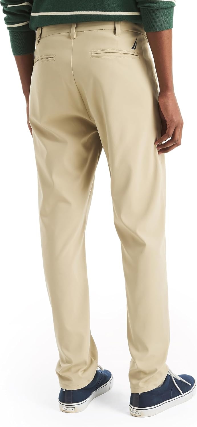 image:imageNautica Mens Tapered Fit Performance PantTwill Chino