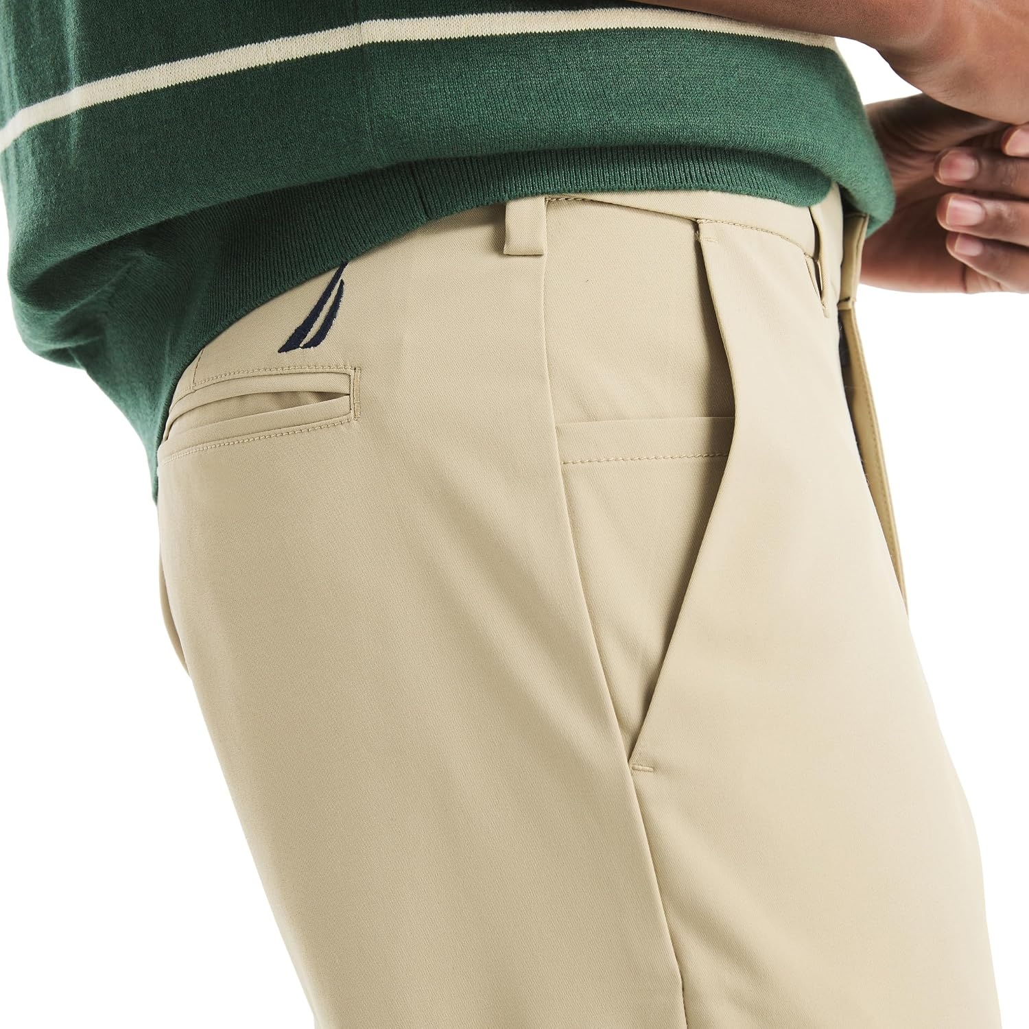 image:imageNautica Mens Tapered Fit Performance PantTwill Chino
