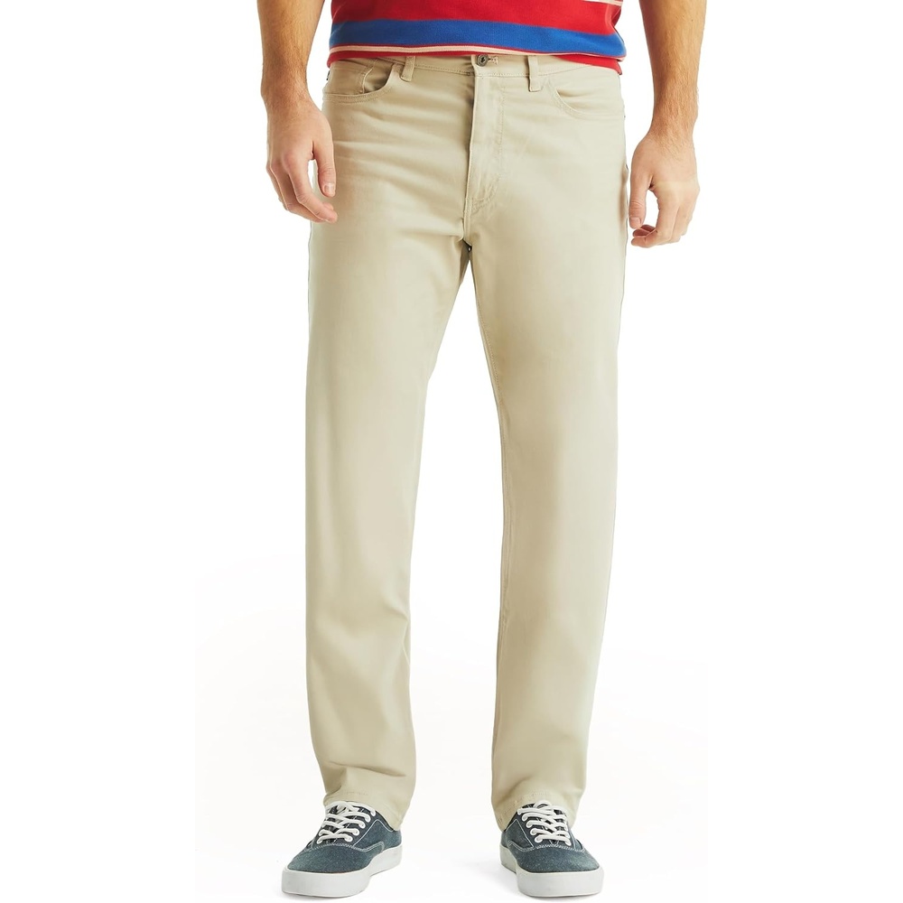 image:imageNautica Mens Straight Fit Stretch Performance PantTrue Stone