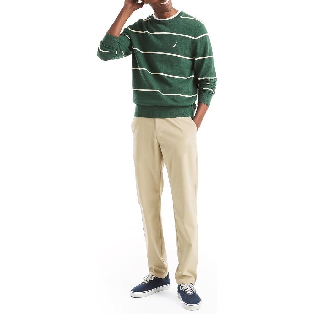 image:imageNautica Mens Tapered Fit Performance PantTwill Chino