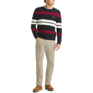 Nautica Mens Straight Fit Stretch Performance Pant(Coastal Brown)
