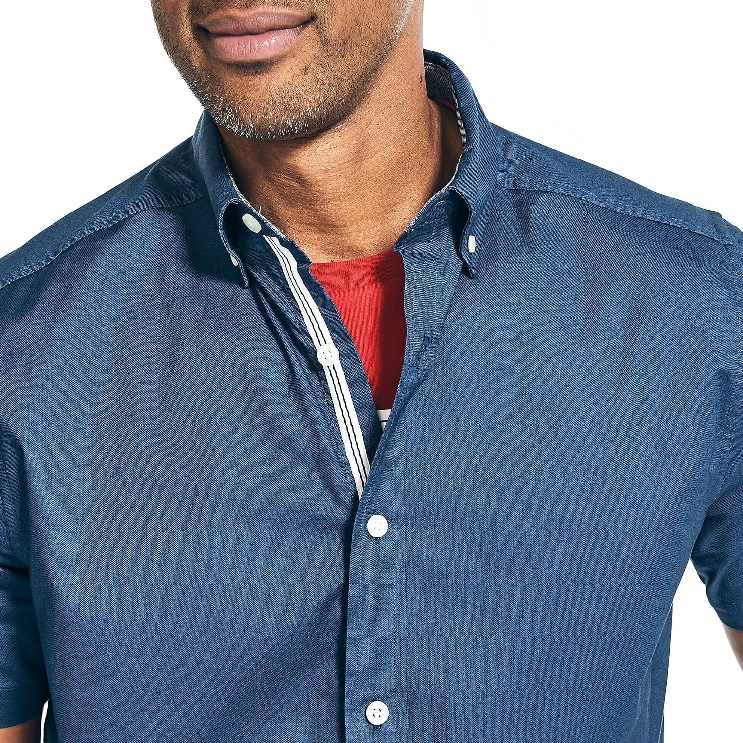 image:imageNautica Mens Short Sleeve Oxford Button Up ShirtNavy