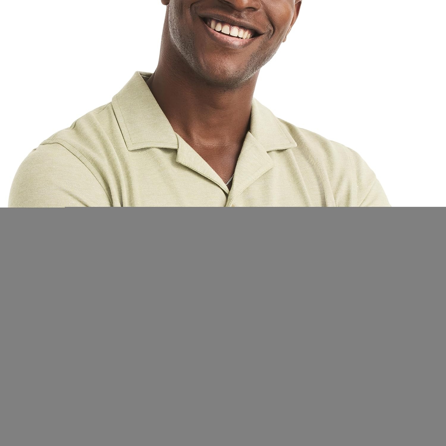 image:imageNautica Mens Short Sleeve Pique PoloMosstone