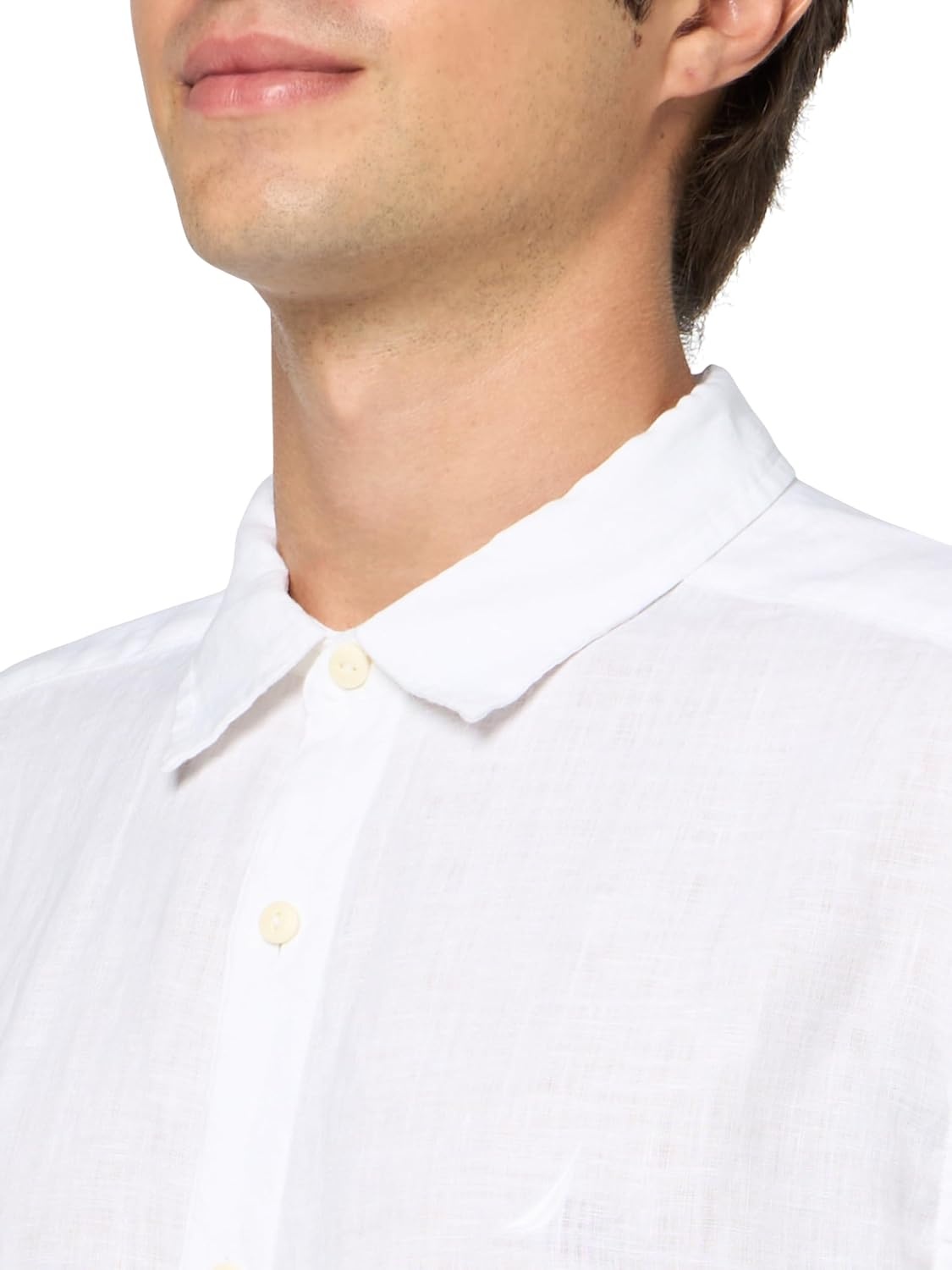 image:imageNautica Mens Short Sleeve Solid Linen Button Up Shirt1bw