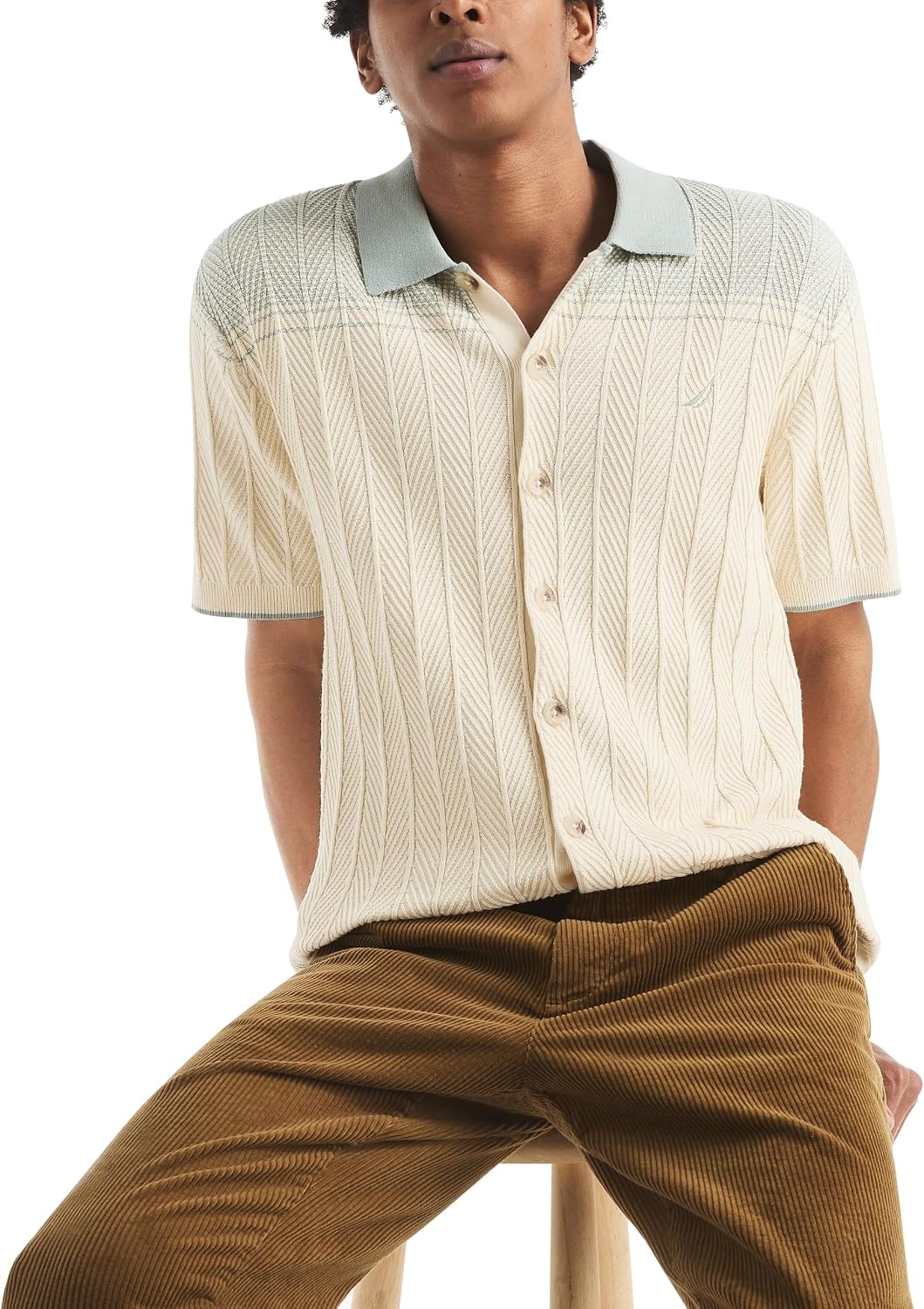 image:imageNautica Mens Textured SweaterSail White