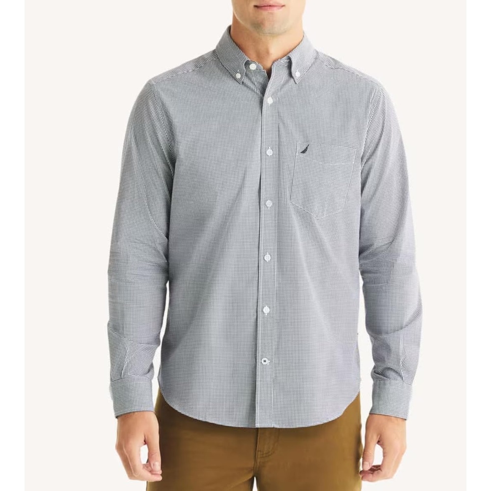 image:imageNautica Mens LongSleeve Plaid WeartoWork Shirt